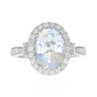 Bague en or et Pierre de Lune arc-en-ciel (CIRARI)