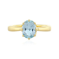 Bague en argent et Topaze bleu ciel