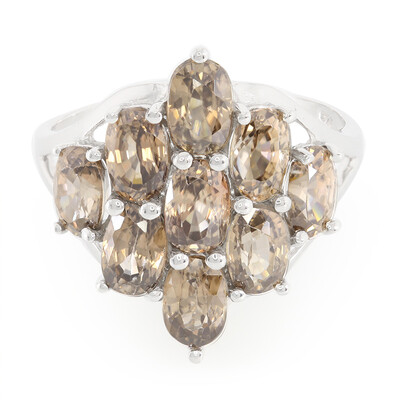 Bague en argent et Zircon cannelle