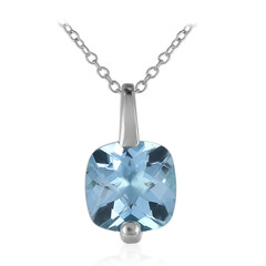 Collier en argent et Topaze bleu ciel