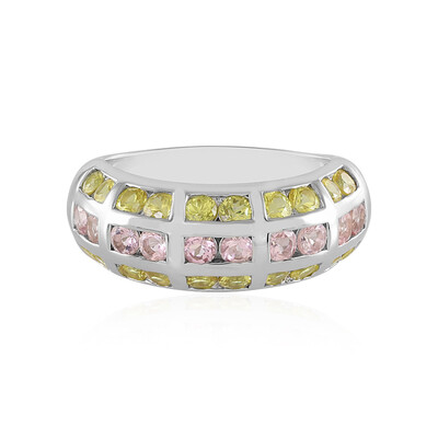 Bague en argent et Tourmaline rose du Nigéria (Adela Silber)