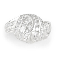 Bague en argent et Saphir blanc