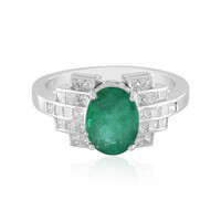 Bague en or et Emeraude de Zambie