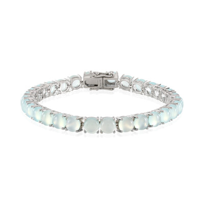 Bracelet en argent et Calcédoine d'eau