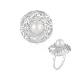 Bague en or et Perle blanche de culture d'eau douce (Ornaments by de Melo)