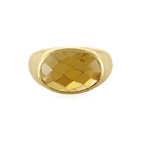 Bague en argent et Quartz champagne