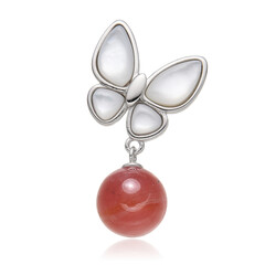Pendentif en argent et Rhodochrosite