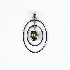 Pendentif en argent et Tourmaline