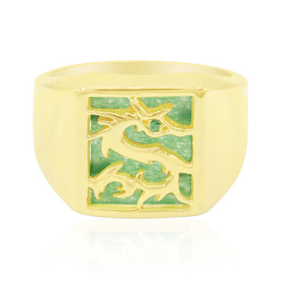 Bague en argent et Jade vert