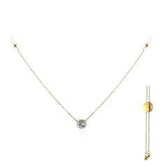 Collier en argent et Topaze bleu ciel