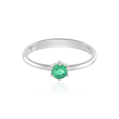 Bague en argent et Emeraude de Russie