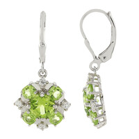 Boucles d'oreilles en argent et Péridot