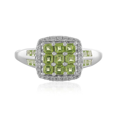 Bague en argent et Péridot de l'Arizona