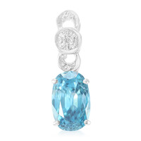 Pendentif en argent et Zircon de Ratanakiri