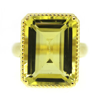 Bague en argent et Quartz de l'Ouro Verde