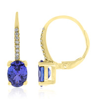 Boucles d'oreilles en or et Tanzanite AAA (CIRARI)