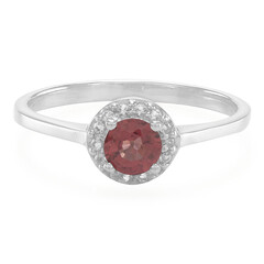 Bague en argent et Grenat de Malaya