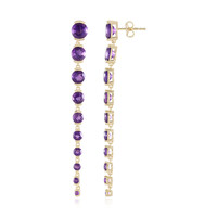 Boucles d'oreilles en argent et Améthyste