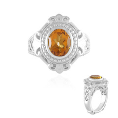 Bague en argent et Citrine mandarine (Dallas Prince Designs)