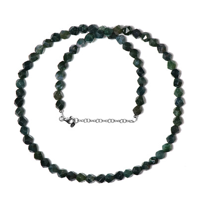 Collier en argent et Agate mousse
