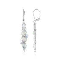 Boucles d'oreilles en argent et Pierre de Lune blanche (KM by Juwelo)