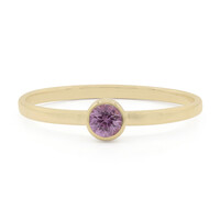 Bague en or et Saphir parme