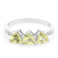 Bague en argent et Béryl jaune
