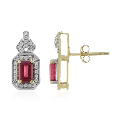 Boucles d'oreilles en or et Rubis de Madagascar (Adela Gold)