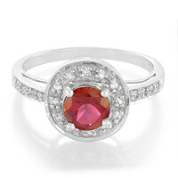 Bague en argent et Topaze Cerise