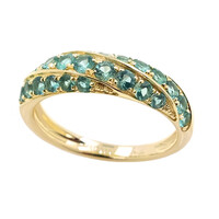 Bague en or et Emeraude de Zambie AAA (de Melo)