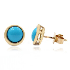 Boucles d'oreilles en or et Turquoise Sleeping Beauty
