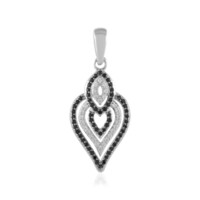 Pendentif en argent et Spinelle noir