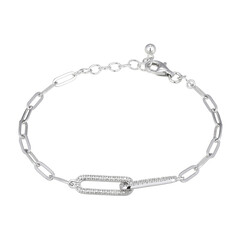 Bracelet en argent et Diamant I3 (I)