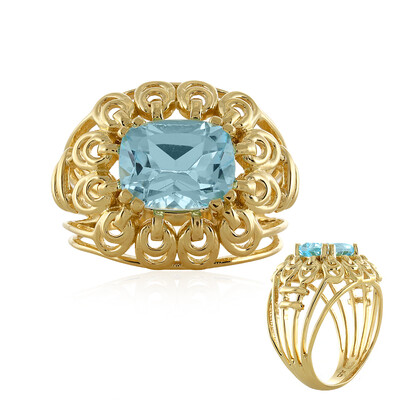 Bague en argent et Topaze bleu ciel