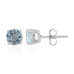 Boucles d'oreilles en argent et Topaze bleu ciel
