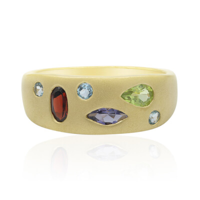 Bague en argent et Grenat du Mozambique (MONOSONO COLLECTION)