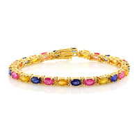 Bracelet en argent et Saphir jaune de Madagascar