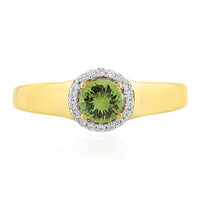 Bague en argent et Démantoïde de Russie