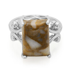 Bague en argent et Quartz Dinosaure