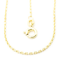 Chaîne en argent plaqué or jaune maille forçat - 45 cm - 2,43 g
