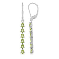 Boucles d'oreilles en argent et Péridot