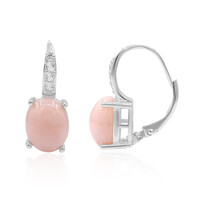 Boucles d'oreilles en argent et Opale rose