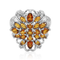 Bague en argent et Citrine Madère