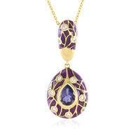 Collier en argent et Iolite (Adela Silber)