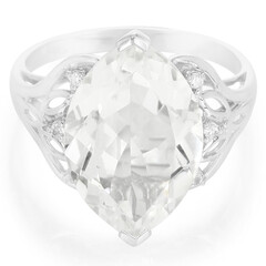 Bague en argent et Quartz blanc