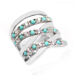 Bague en argent et Turquoise de Campitos (Anne Bever)