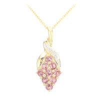 Collier en or et Saphir Padparadscha non chauffé (AMAYANI)