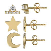 Boucles d'oreilles en argent et Topaze blanche