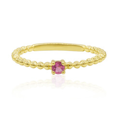 Bague en argent et Tourmaline rose