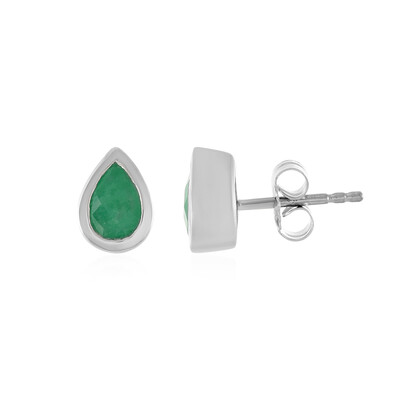 Boucles d'oreilles en argent et Emeraude de Socoto